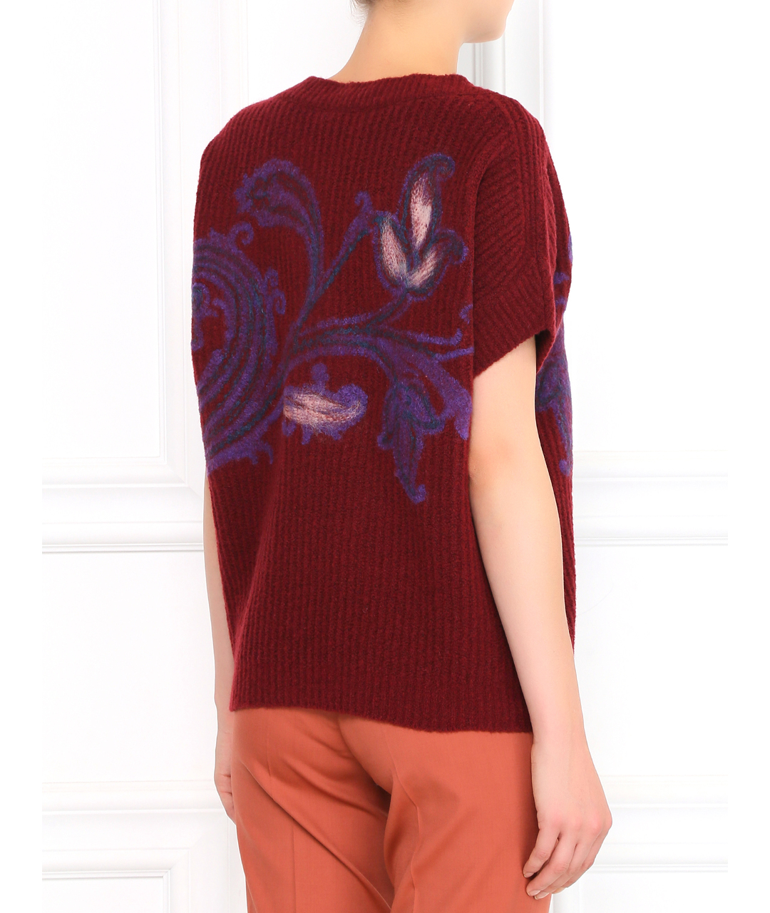 ETRO Бордовый шерстяной джемпер / свитер, фото 3