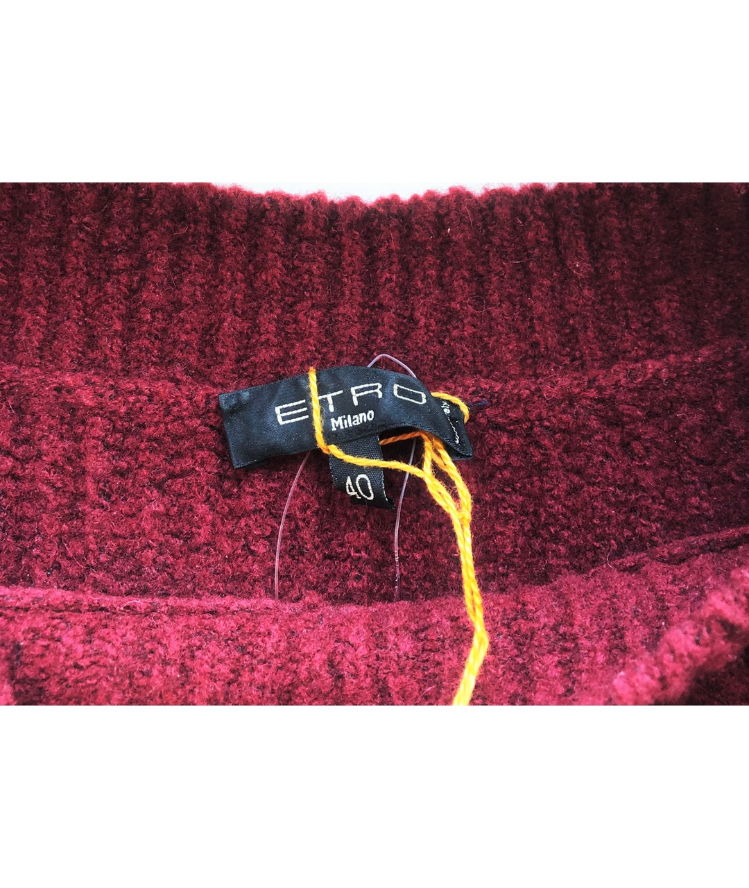 ETRO Бордовый шерстяной джемпер / свитер, фото 6
