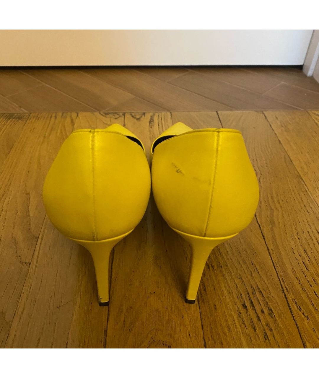 SAINT LAURENT Желтые кожаные туфли, фото 4