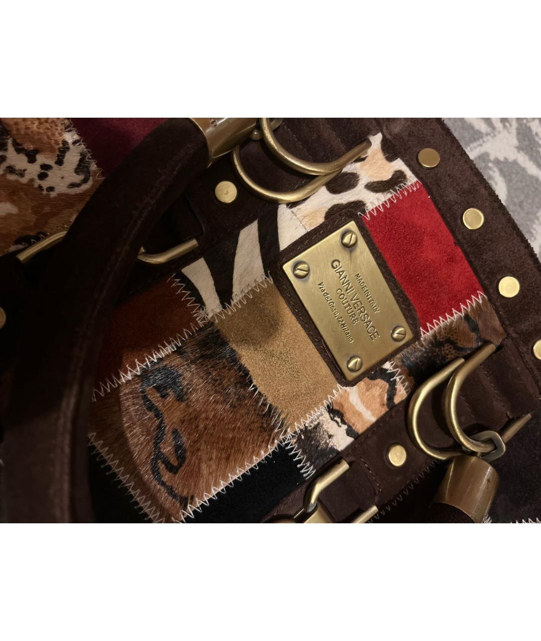VERSACE VINTAGE Мульти замшевая сумка через плечо, фото 8