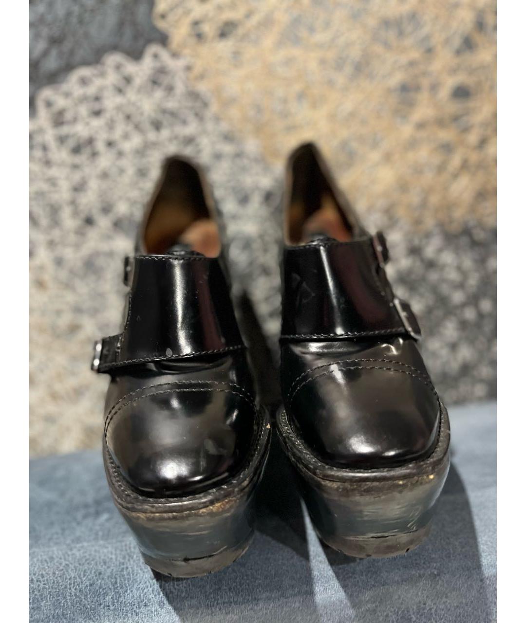 BURBERRY Черные кожаные туфли, фото 5
