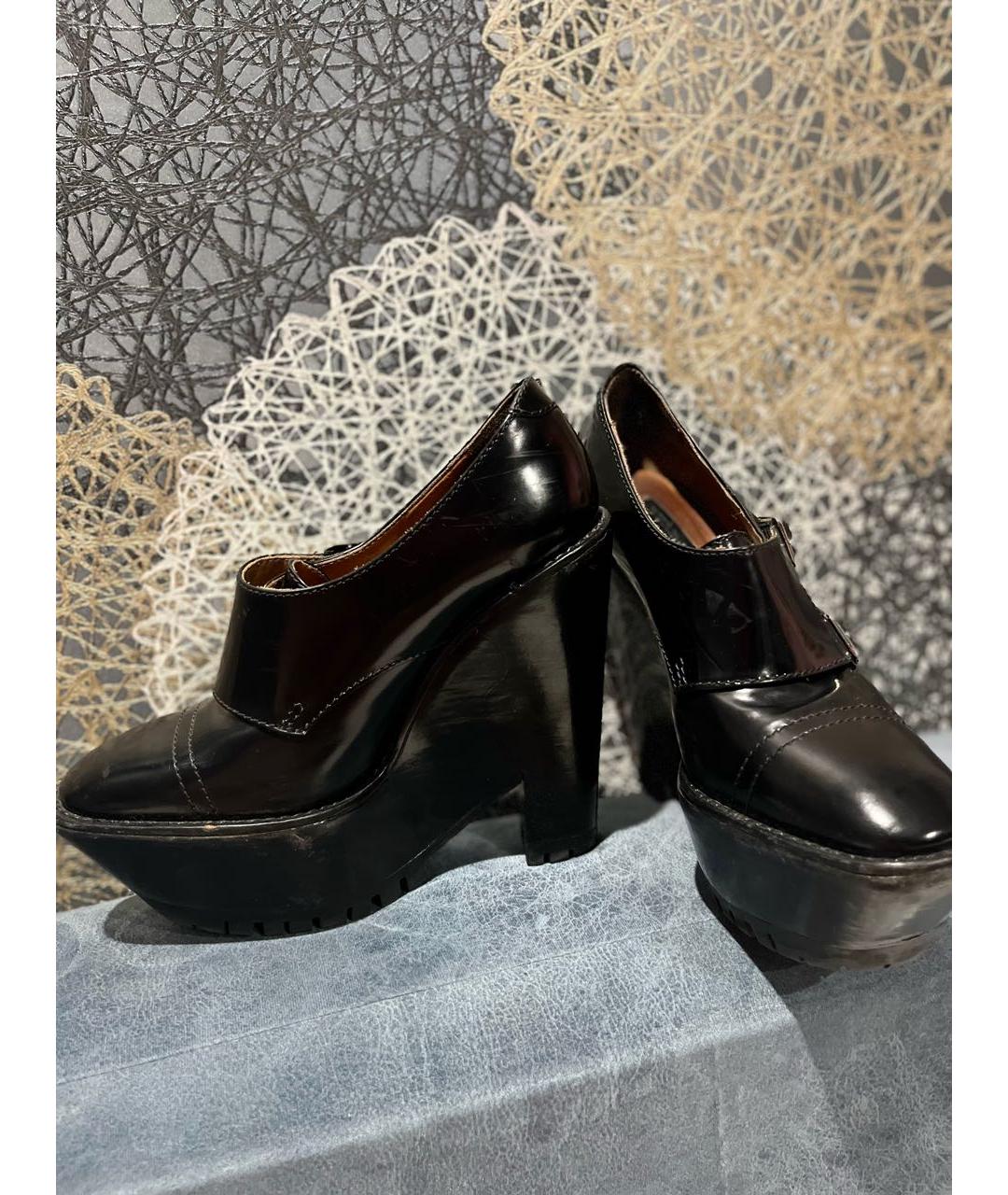 BURBERRY Черные кожаные туфли, фото 6