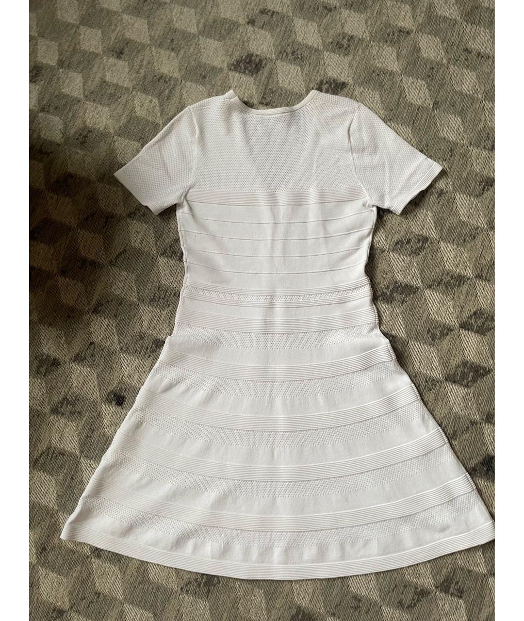 SANDRO Белое креповое коктейльное платье, фото 5