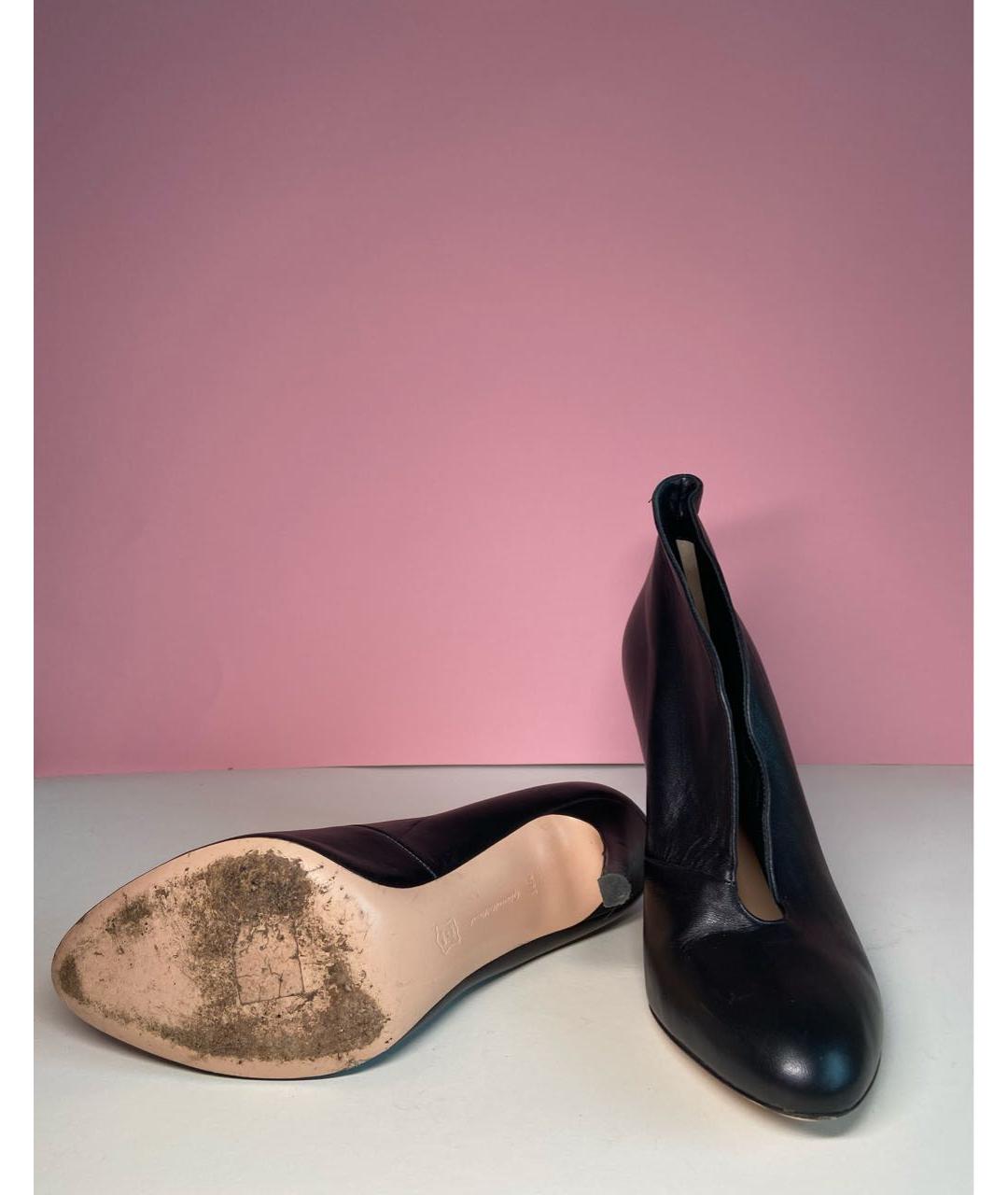 GIANVITO ROSSI Черные кожаные ботильоны, фото 5