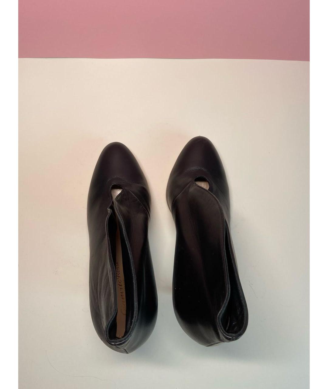 GIANVITO ROSSI Черные кожаные ботильоны, фото 3