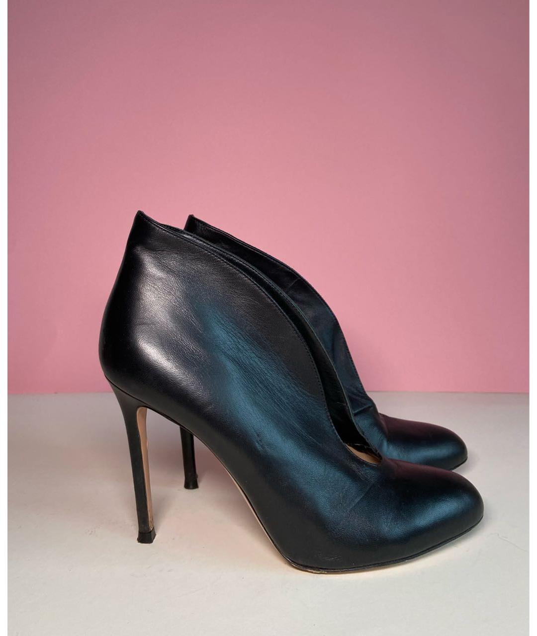 GIANVITO ROSSI Черные кожаные ботильоны, фото 7