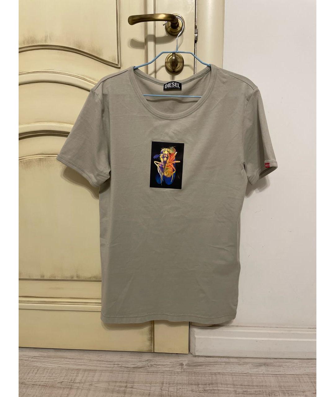 DIESEL Серая хлопковая футболка, фото 6