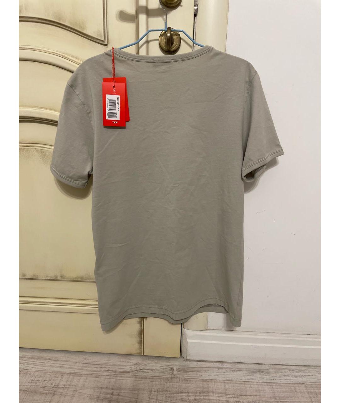 DIESEL Серая хлопковая футболка, фото 2