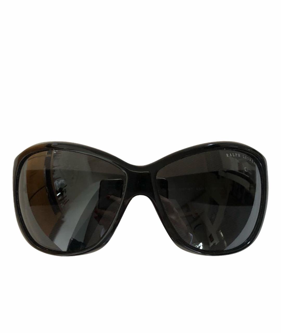 RALPH LAUREN Черные пластиковые солнцезащитные очки, фото 1