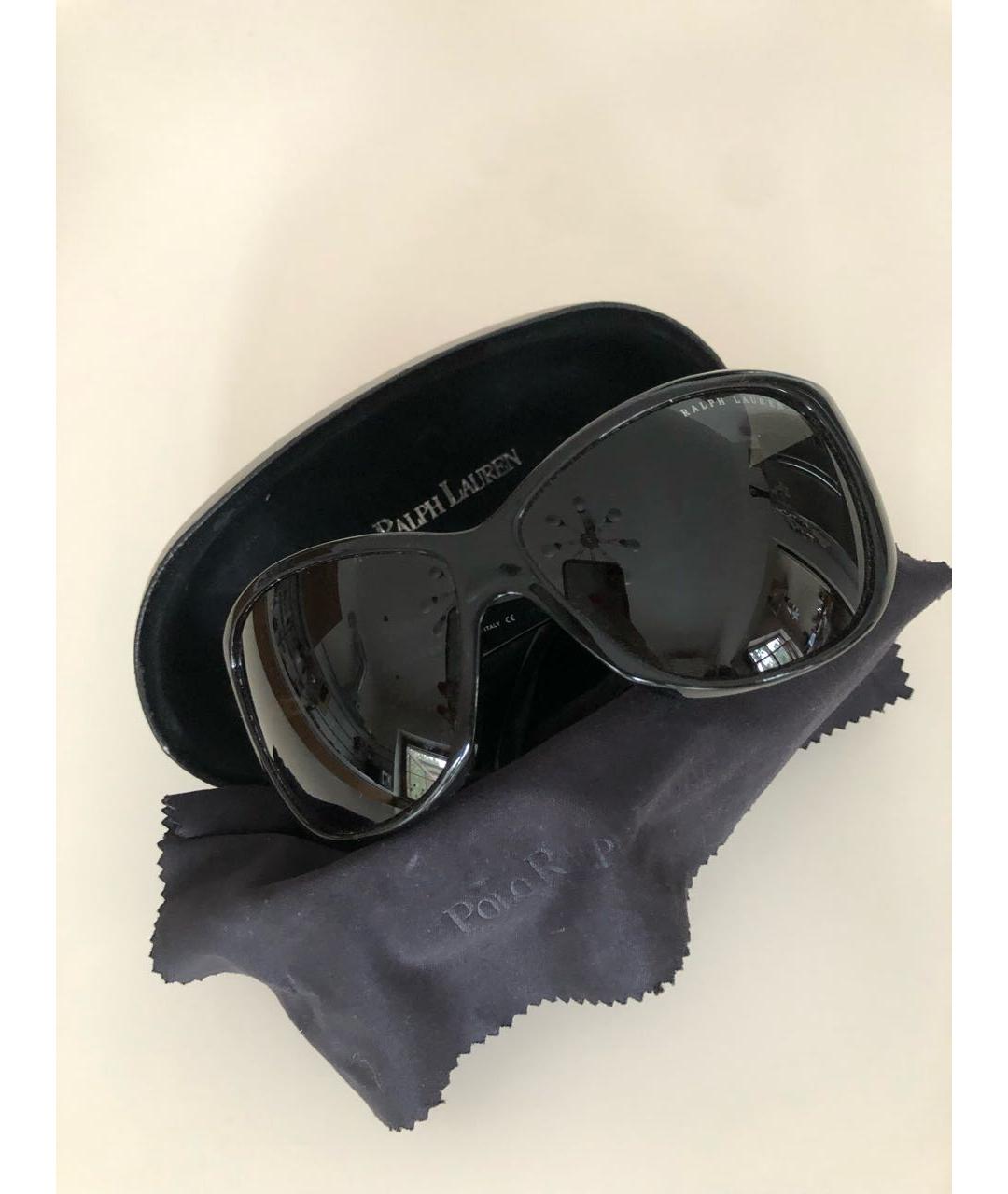 RALPH LAUREN Черные пластиковые солнцезащитные очки, фото 4