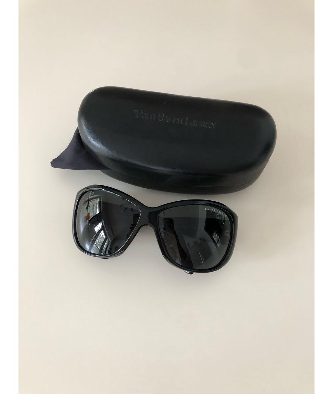 RALPH LAUREN Черные пластиковые солнцезащитные очки, фото 5