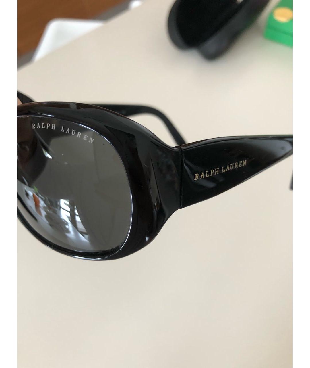 RALPH LAUREN Черные пластиковые солнцезащитные очки, фото 2