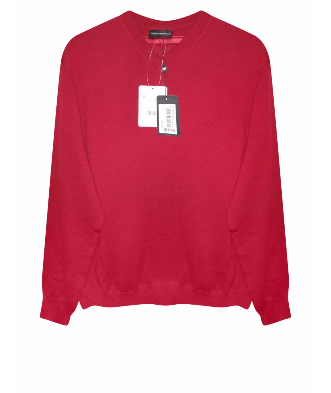 EMPORIO ARMANI Красный шерстяной джемпер / свитер, фото 1
