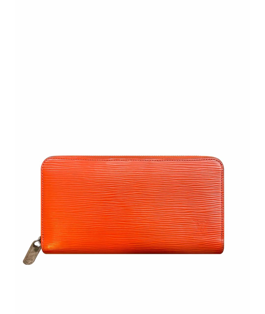 LOUIS VUITTON PRE-OWNED Оранжевый кожаный кошелек, фото 1