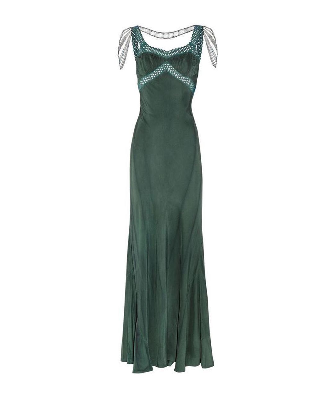 ERICKSON BEAMON Зеленые шелковое вечернее платье, фото 7