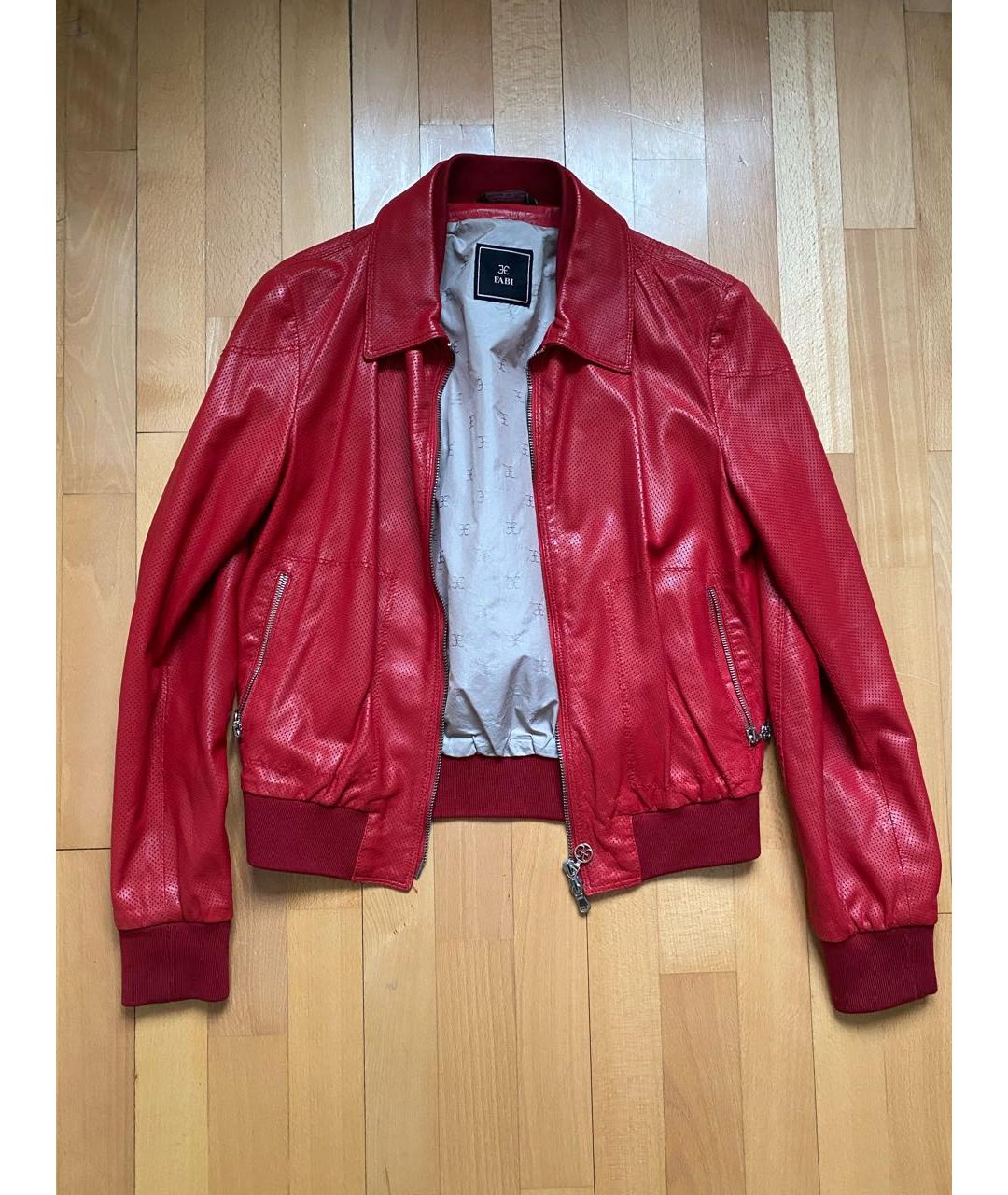FABI Красная кожаная куртка, фото 7
