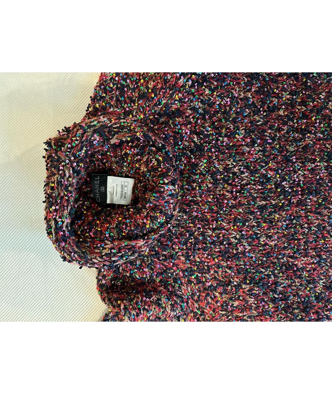 CHANEL Мульти хлопко-эластановый джемпер / свитер, фото 3
