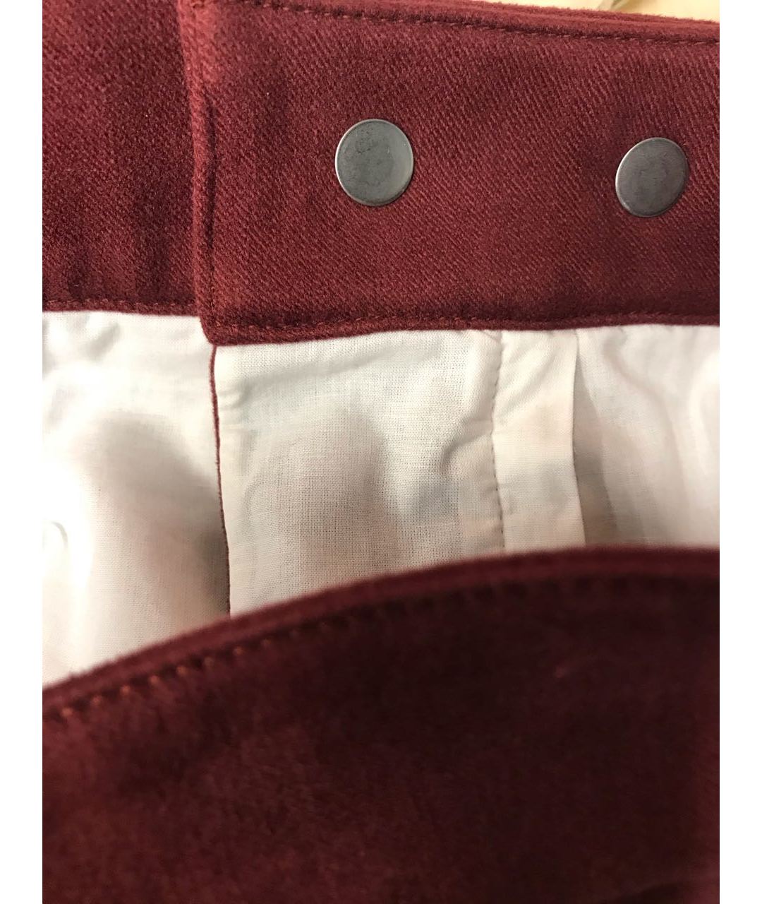 CELINE PRE-OWNED Бордовые прямые брюки, фото 6