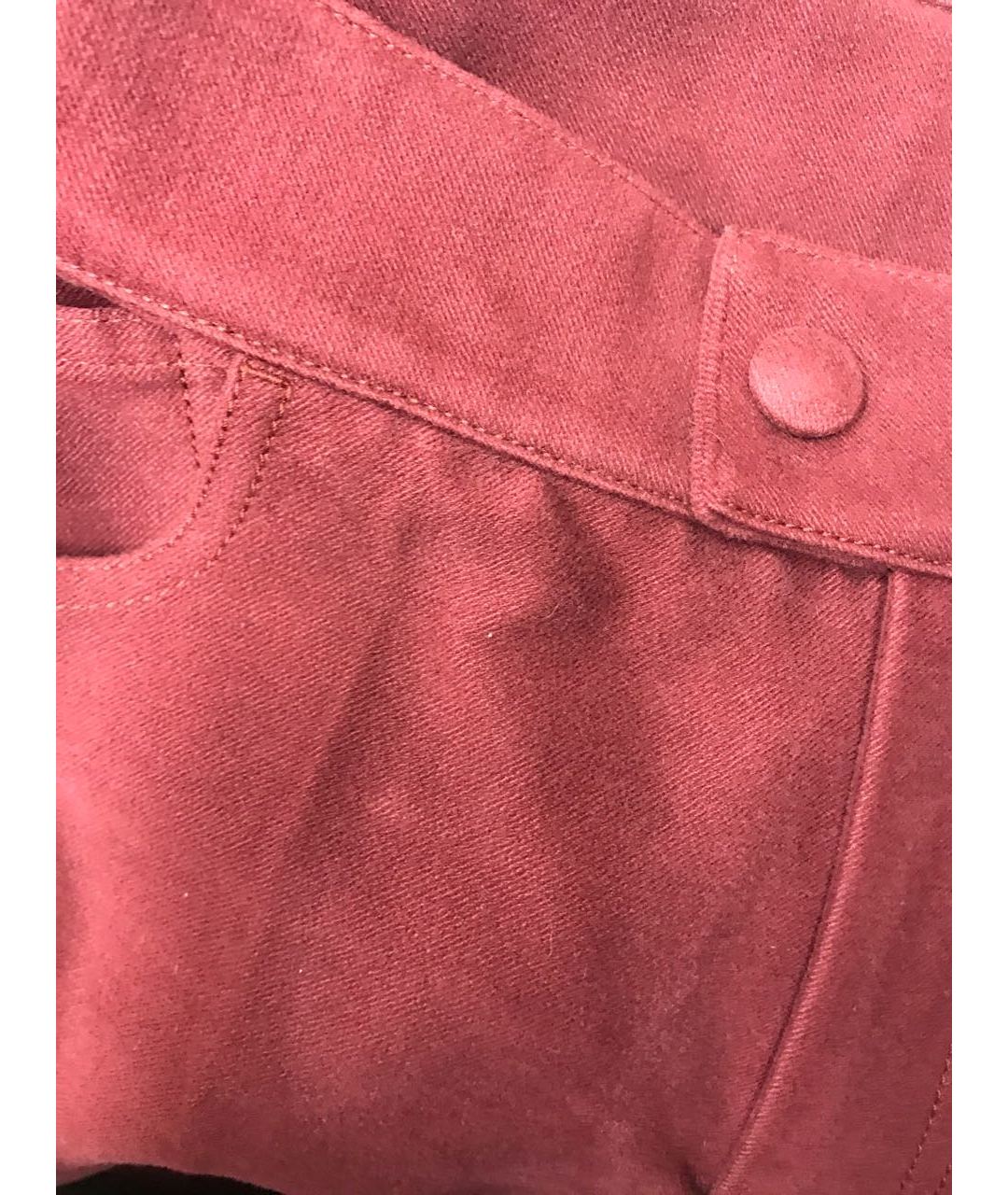 CELINE PRE-OWNED Бордовые прямые брюки, фото 5