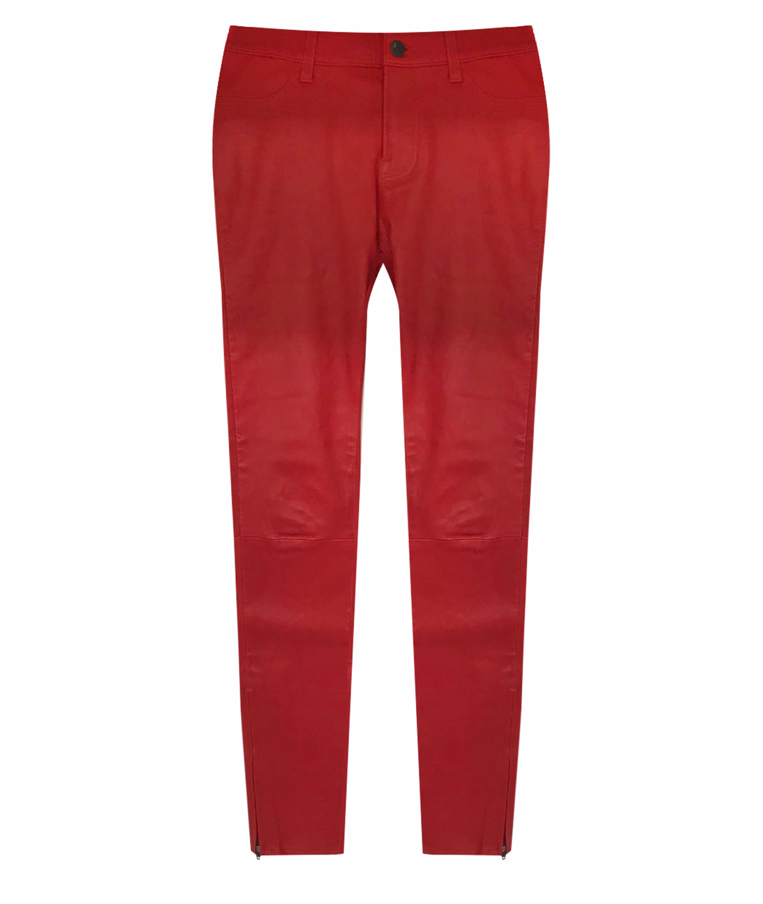 JBRAND Красные кожаные брюки узкие, фото 1