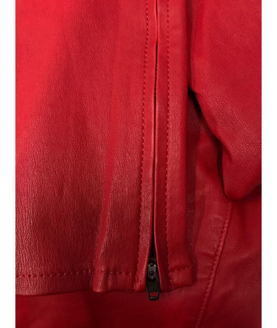 JBRAND Красные кожаные брюки узкие, фото 4