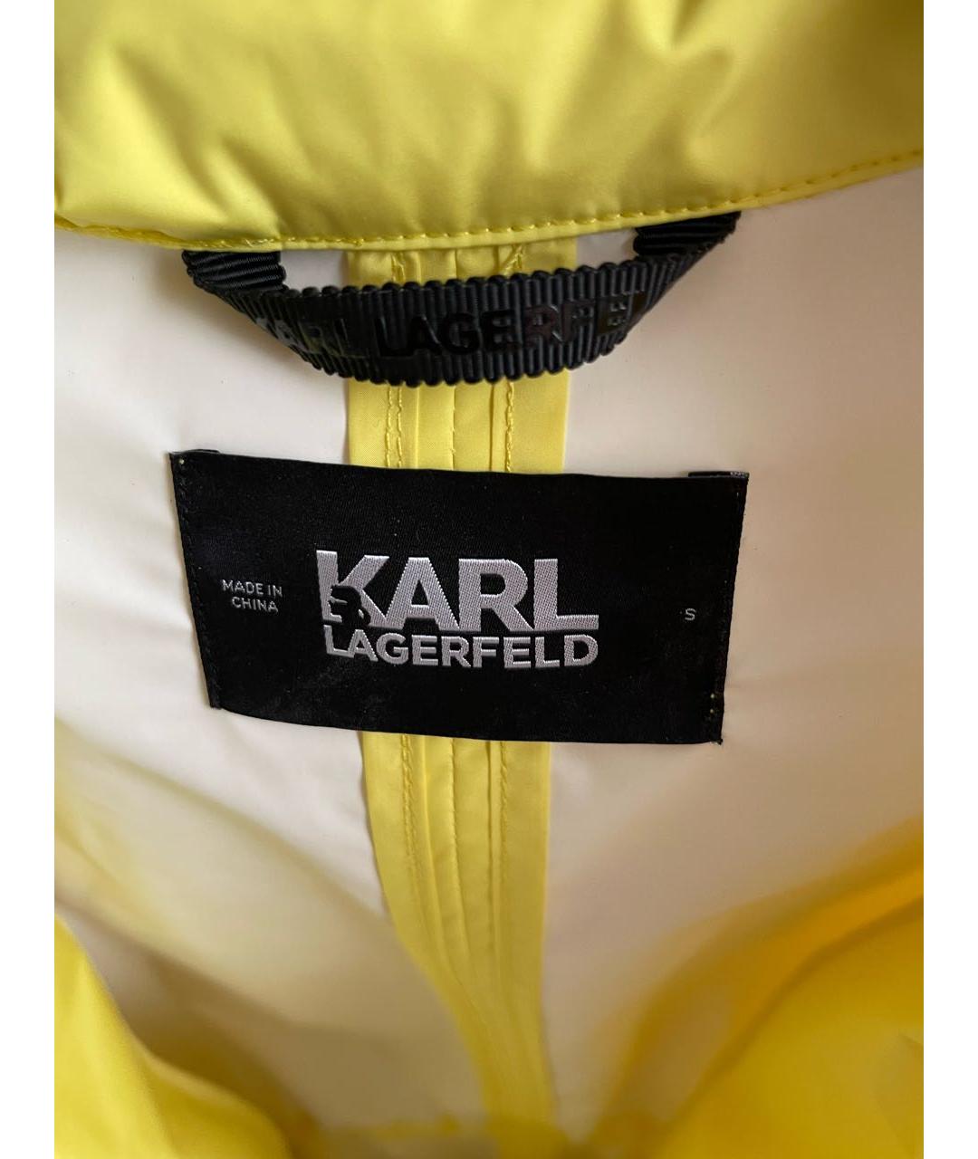 KARL LAGERFELD Желтый полиэстеровый тренч/плащ, фото 3