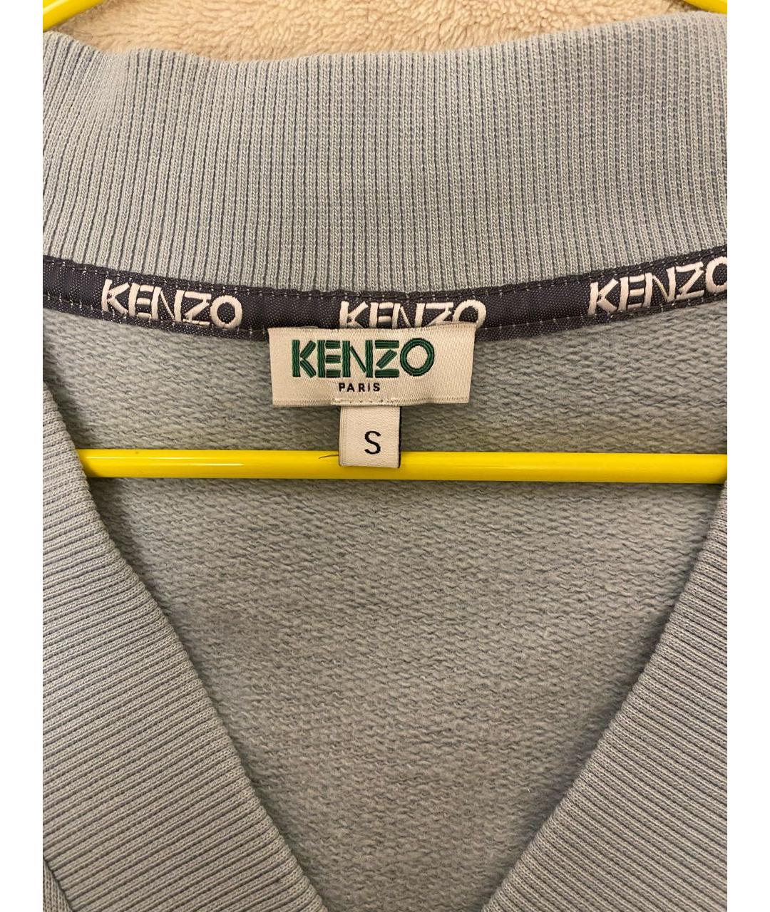 KENZO Голубое хлопко-эластановое платье, фото 3