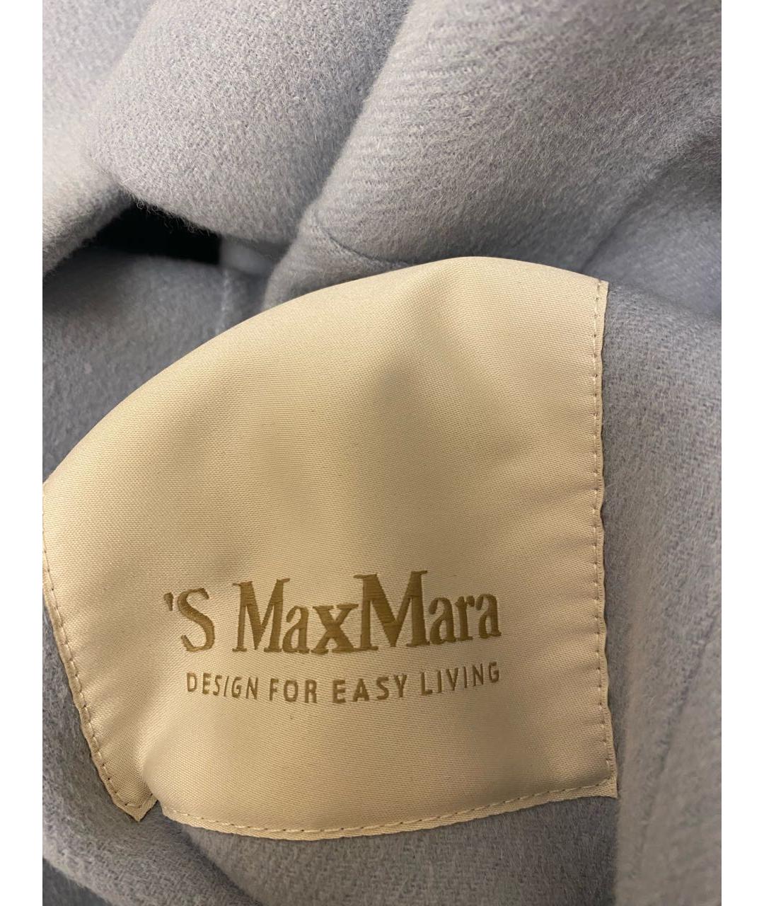'S MAX MARA Голубое шерстяное пальто, фото 3