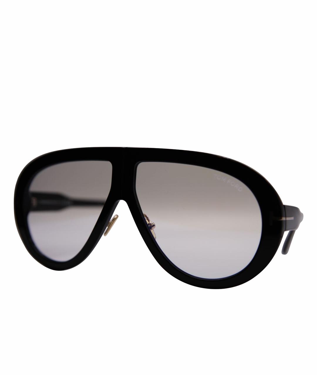 TOM FORD Черные пластиковые солнцезащитные очки, фото 1