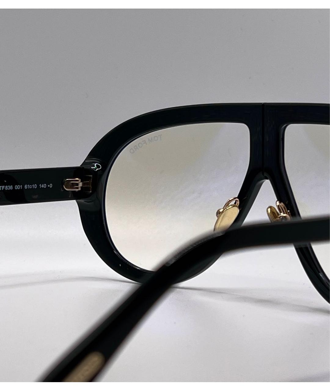 TOM FORD Черные пластиковые солнцезащитные очки, фото 6