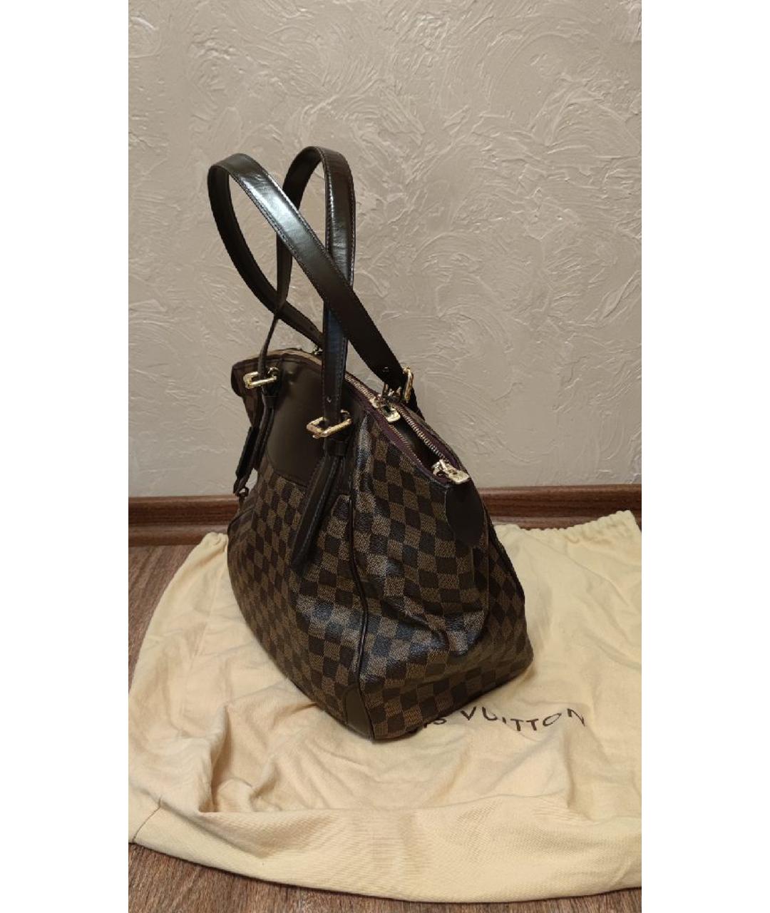 LOUIS VUITTON Коричневая сумка тоут из искусственной кожи, фото 2