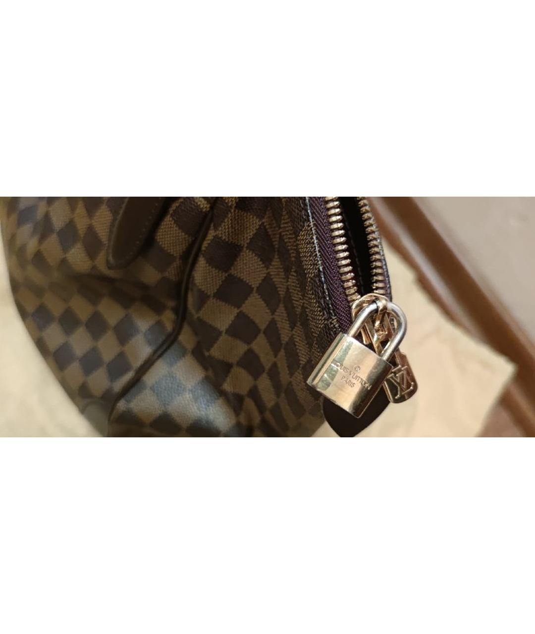 LOUIS VUITTON Коричневая сумка тоут из искусственной кожи, фото 6