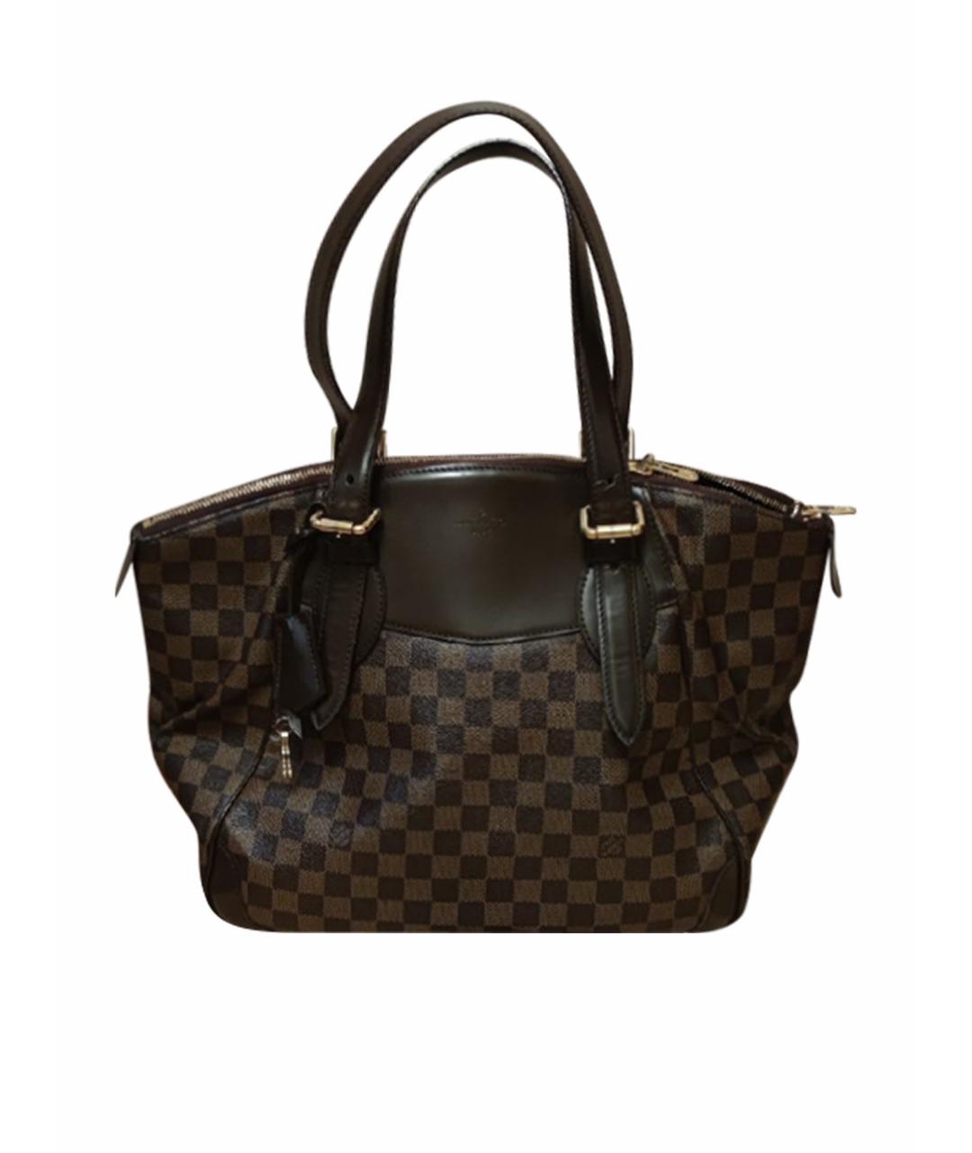 LOUIS VUITTON Коричневая сумка тоут из искусственной кожи, фото 1