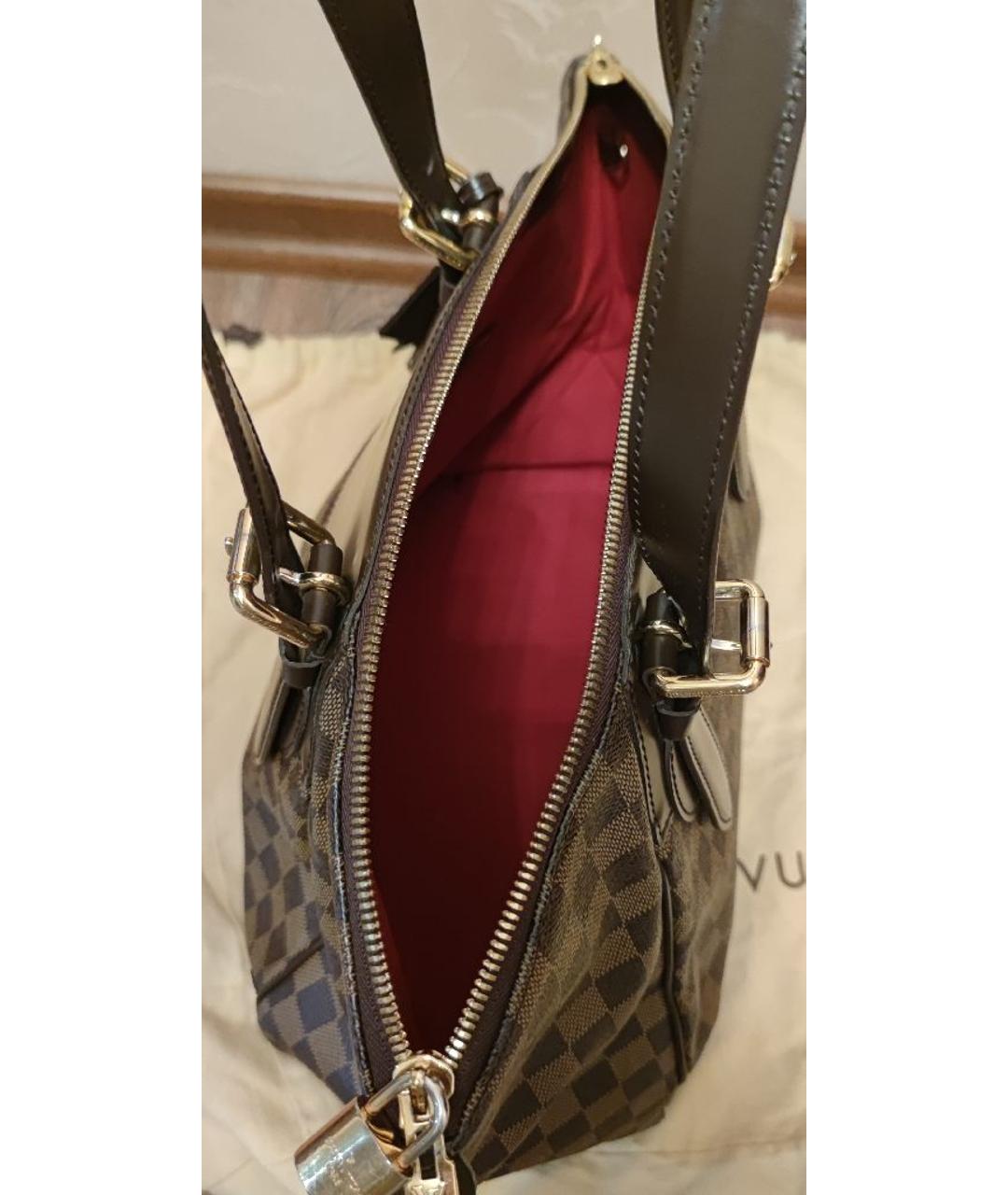 LOUIS VUITTON Коричневая сумка тоут из искусственной кожи, фото 4
