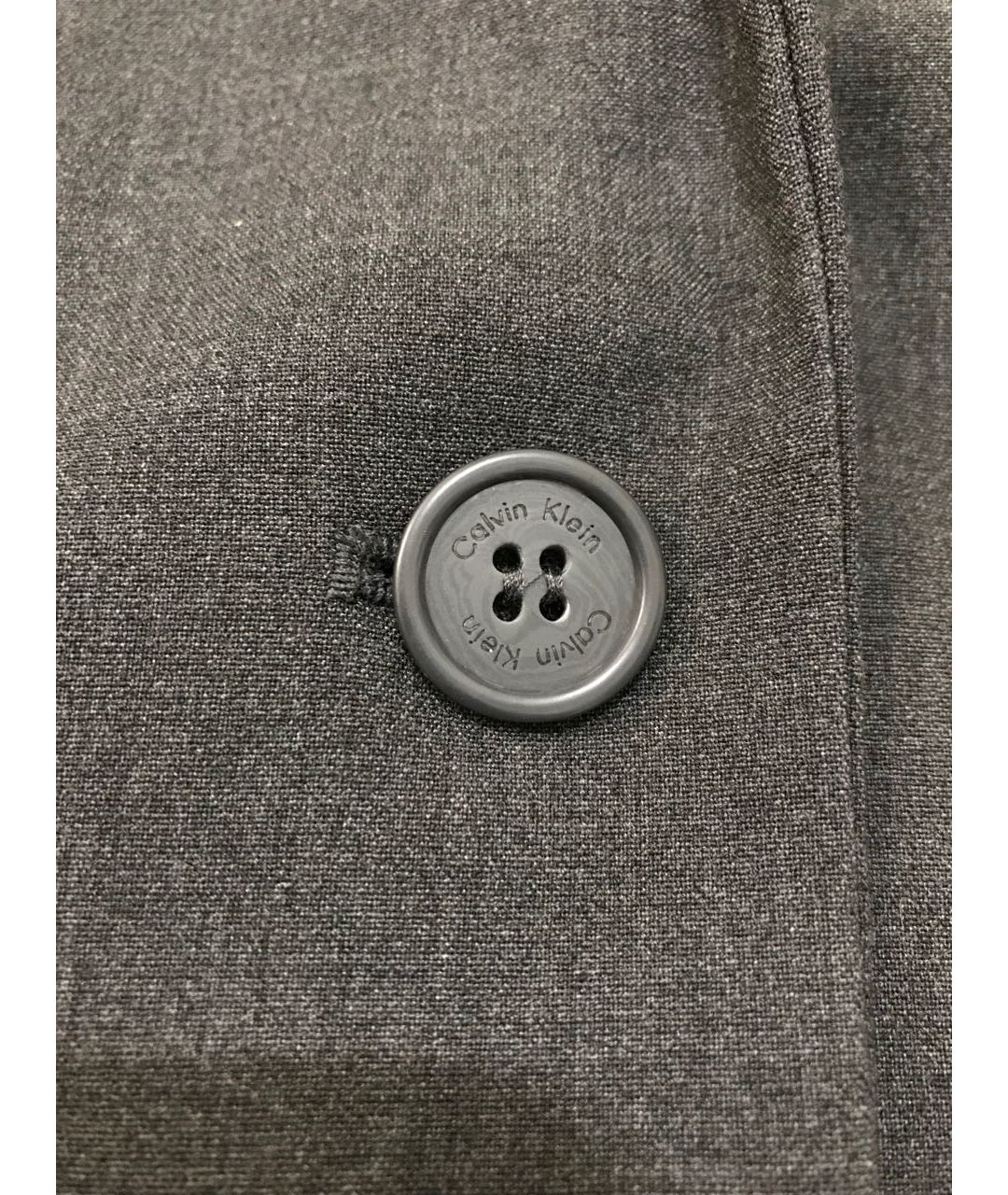 CALVIN KLEIN Антрацитовый вискозный жакет/пиджак, фото 6