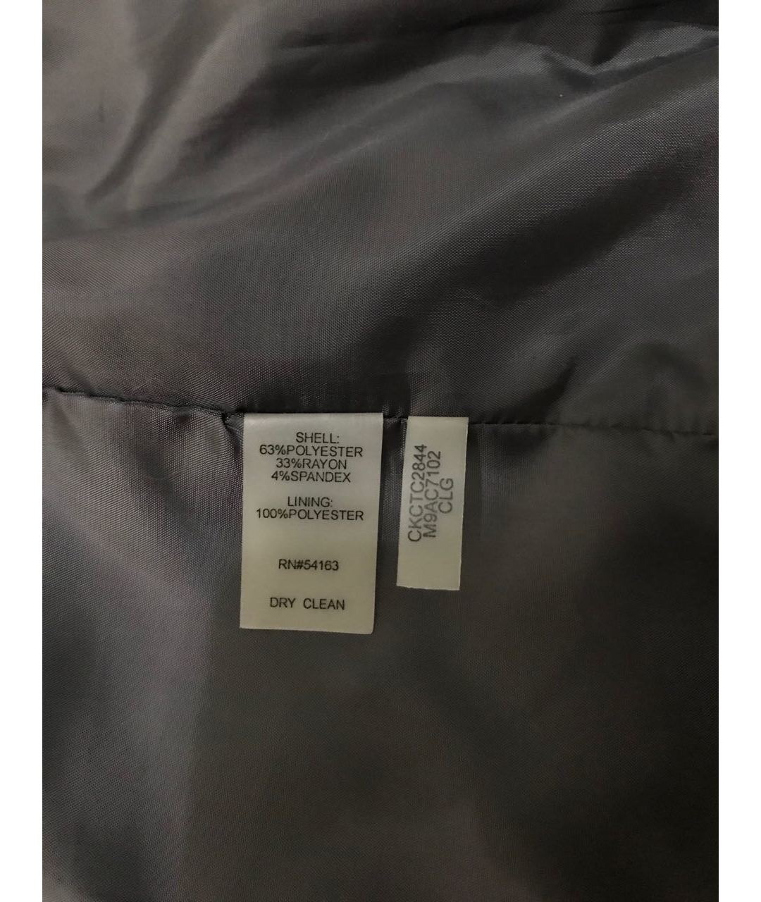 CALVIN KLEIN Антрацитовый вискозный жакет/пиджак, фото 5