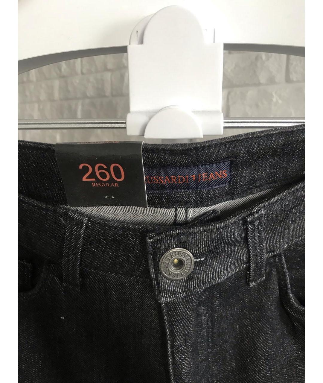 TRUSSARDI JEANS Темно-синие хлопковые джинсы слим, фото 3