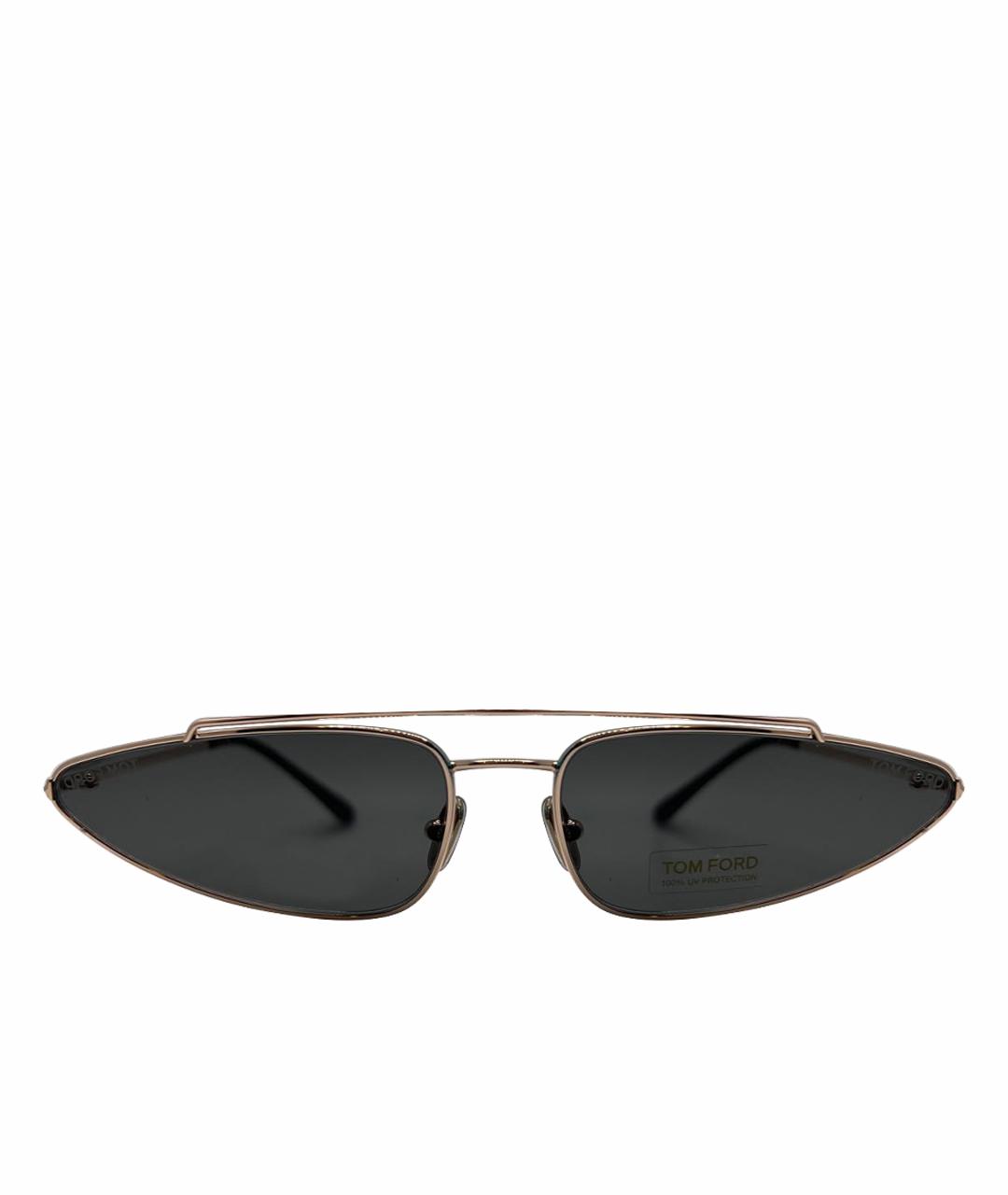 TOM FORD Серебряные металлические солнцезащитные очки, фото 1