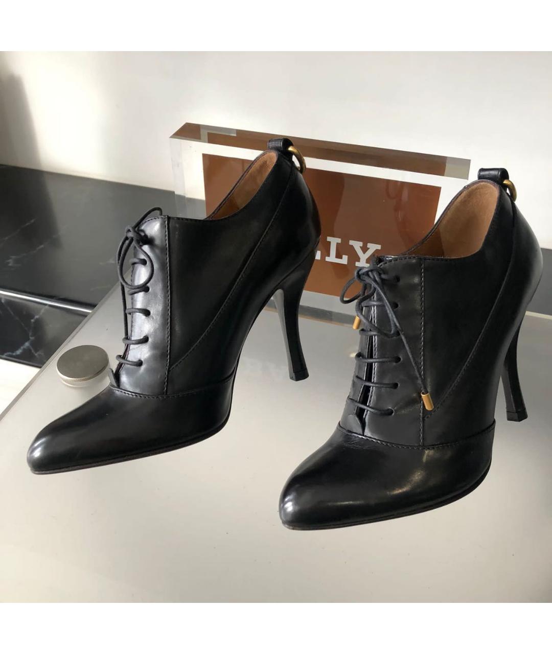 BALLY Черные кожаные ботильоны, фото 5