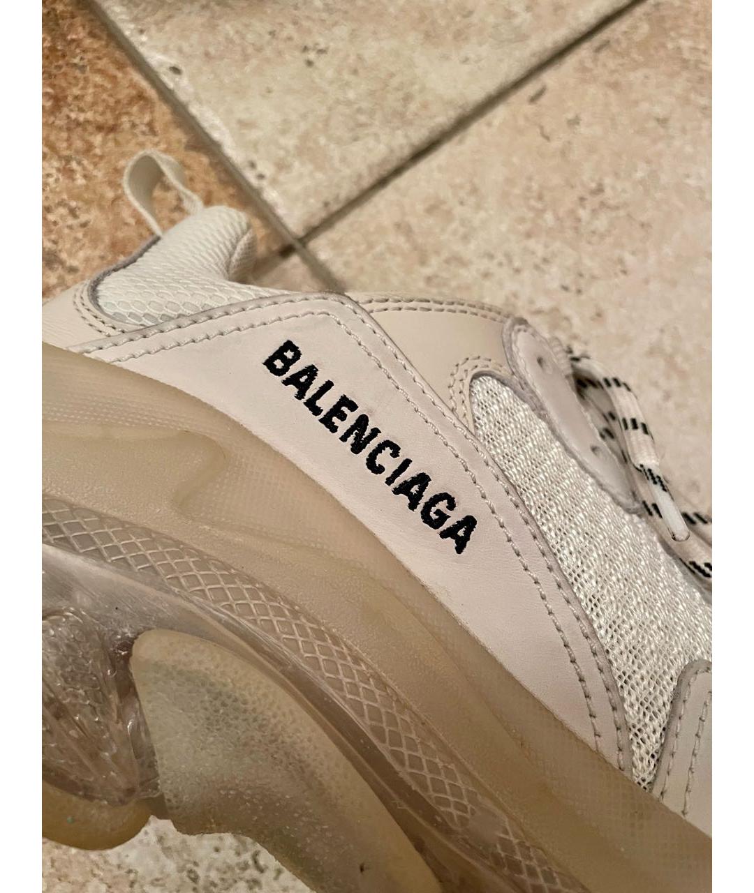 BALENCIAGA Белые текстильные кроссовки, фото 5