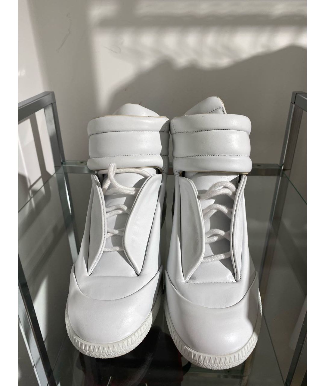 MAISON MARGIELA Белые кожаные кроссовки, фото 4