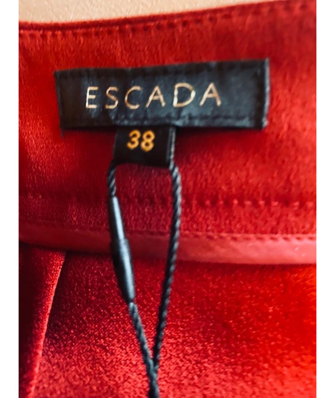 ESCADA Бордовые вискозные прямые брюки, фото 6