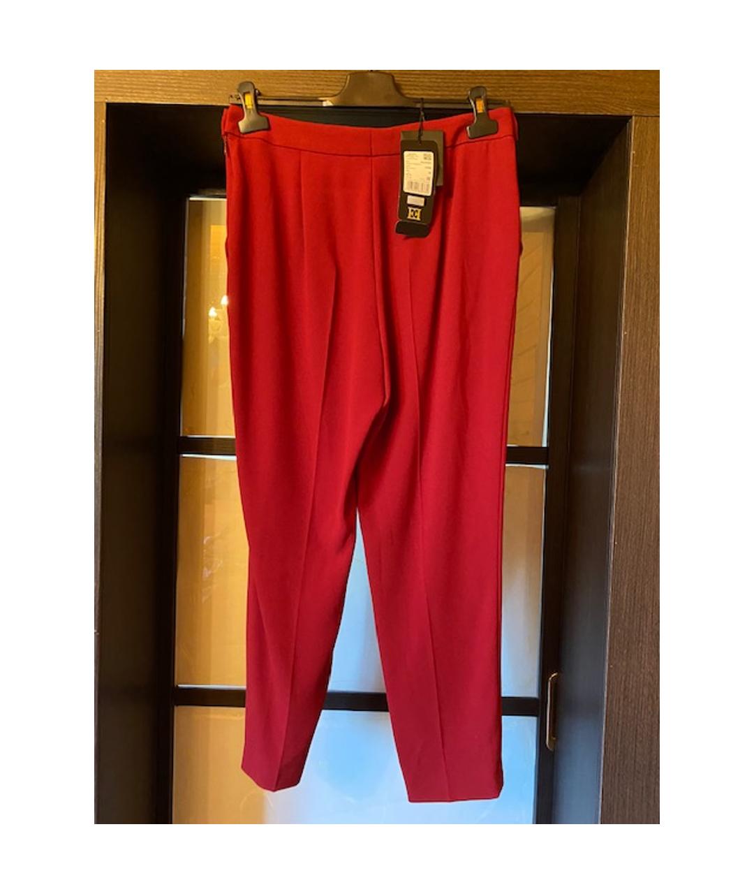 ESCADA Бордовые вискозные прямые брюки, фото 2