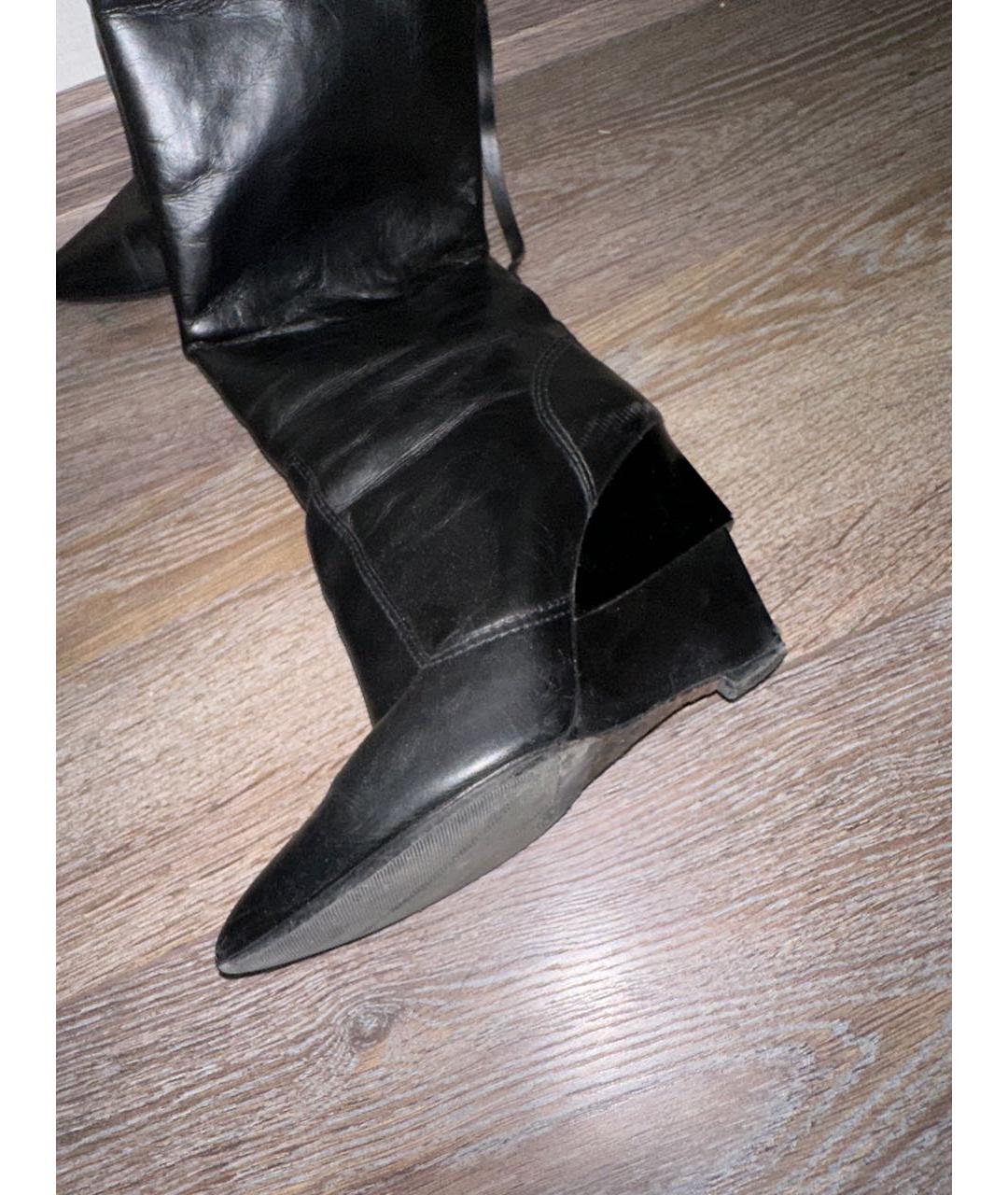 JIMMY CHOO Черные кожаные сапоги, фото 5