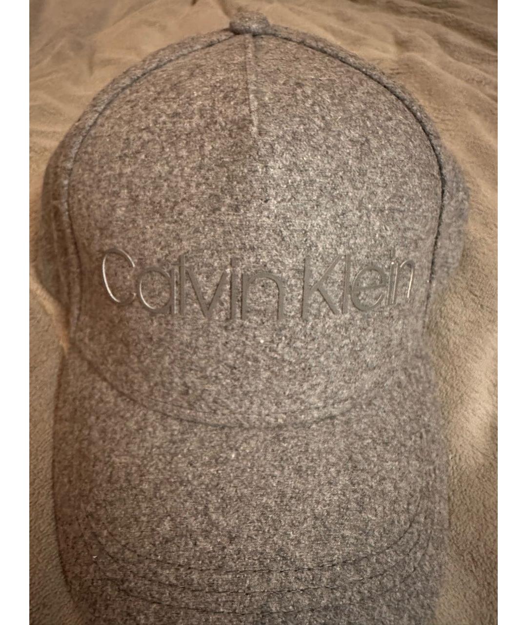 CALVIN KLEIN Серая шерстяная кепка/бейсболка, фото 4