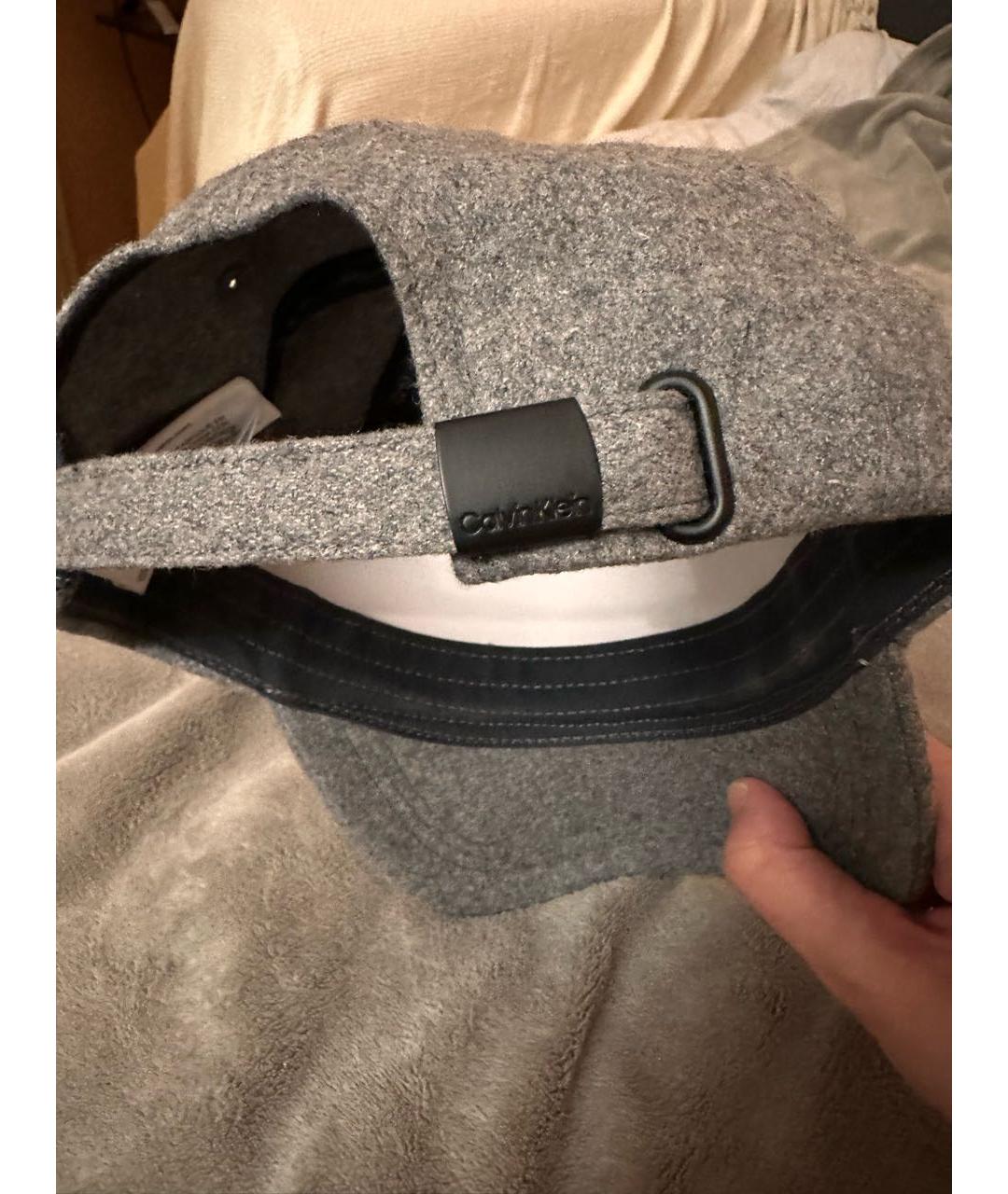 CALVIN KLEIN Серая шерстяная кепка/бейсболка, фото 3