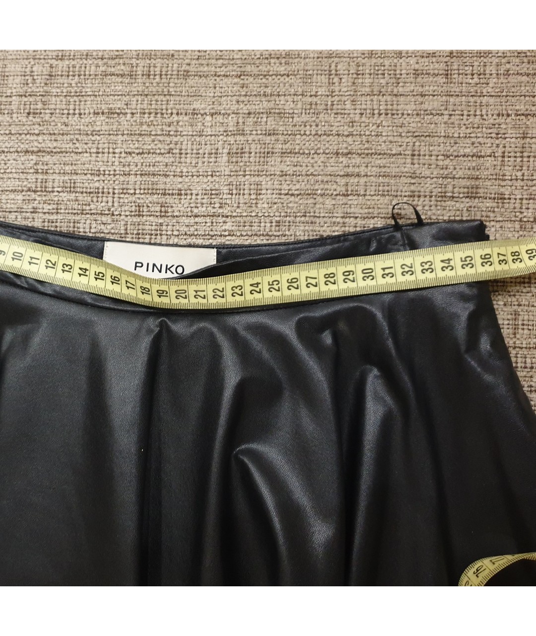 PINKO Черная полиэстеровая юбка миди, фото 8