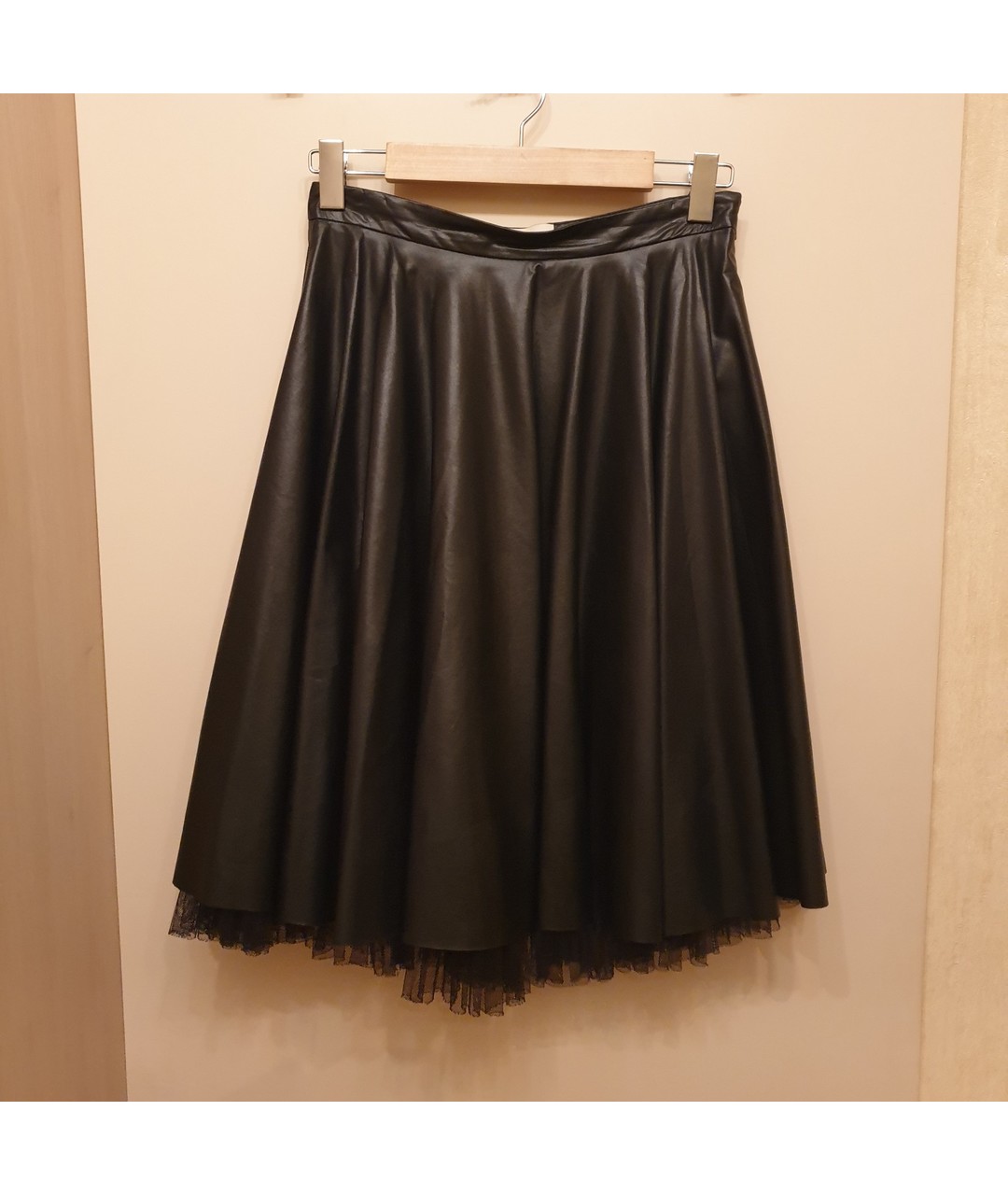 PINKO Черная полиэстеровая юбка миди, фото 9