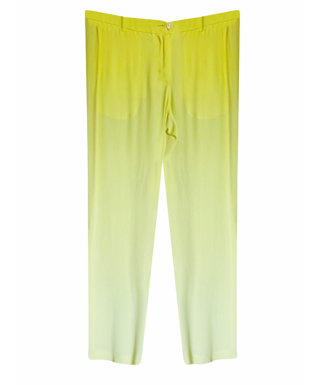 I'M ISOLA MARRAS Желтые вискозные прямые брюки, фото 1