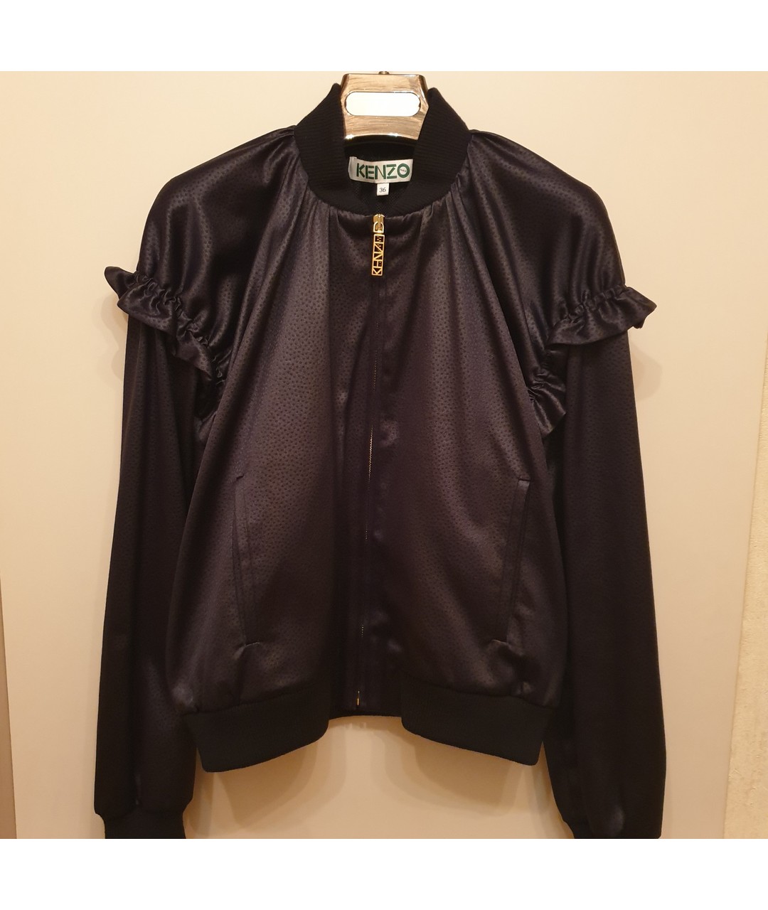 KENZO Черная полиэстеровая куртка, фото 8